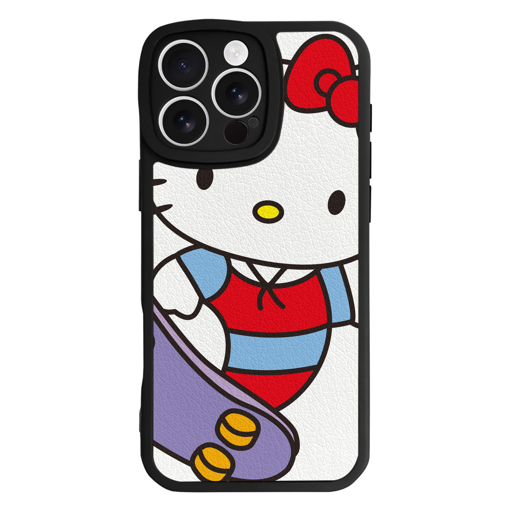 （画像用） Hello Kitty ハローキティ 【iPhone 16シリーズ対応】シリコンスマホケース（レザー調） 材質：シリコン